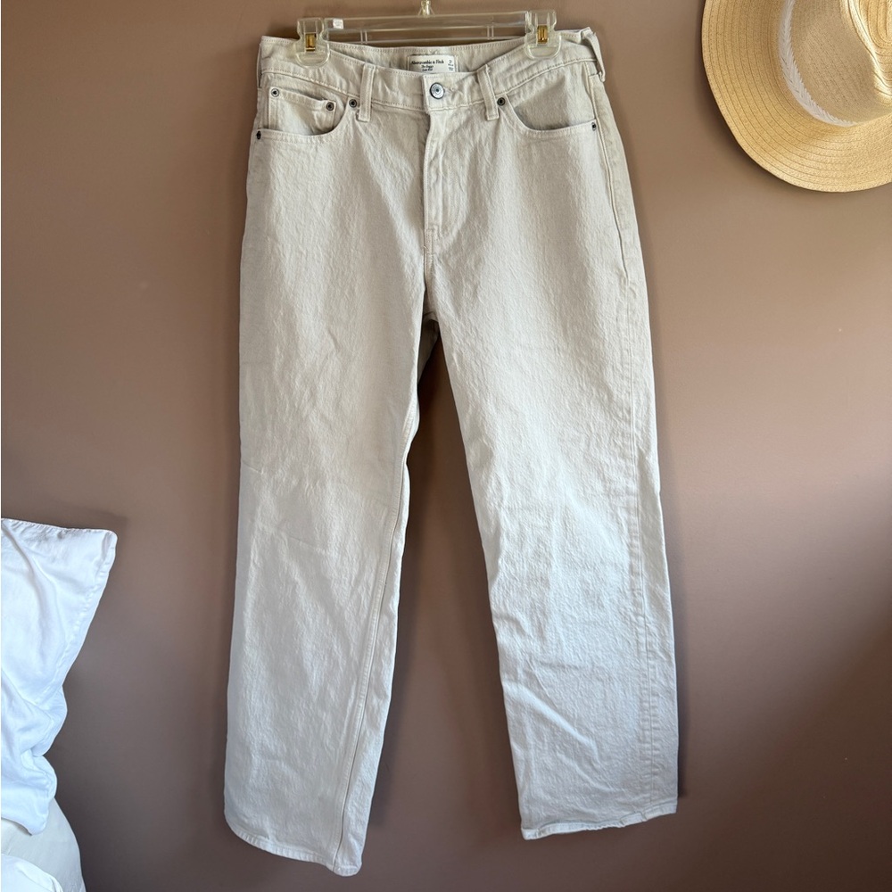 Abercrombie The Baggy Low Rise Jean, Denim, 27 Regular